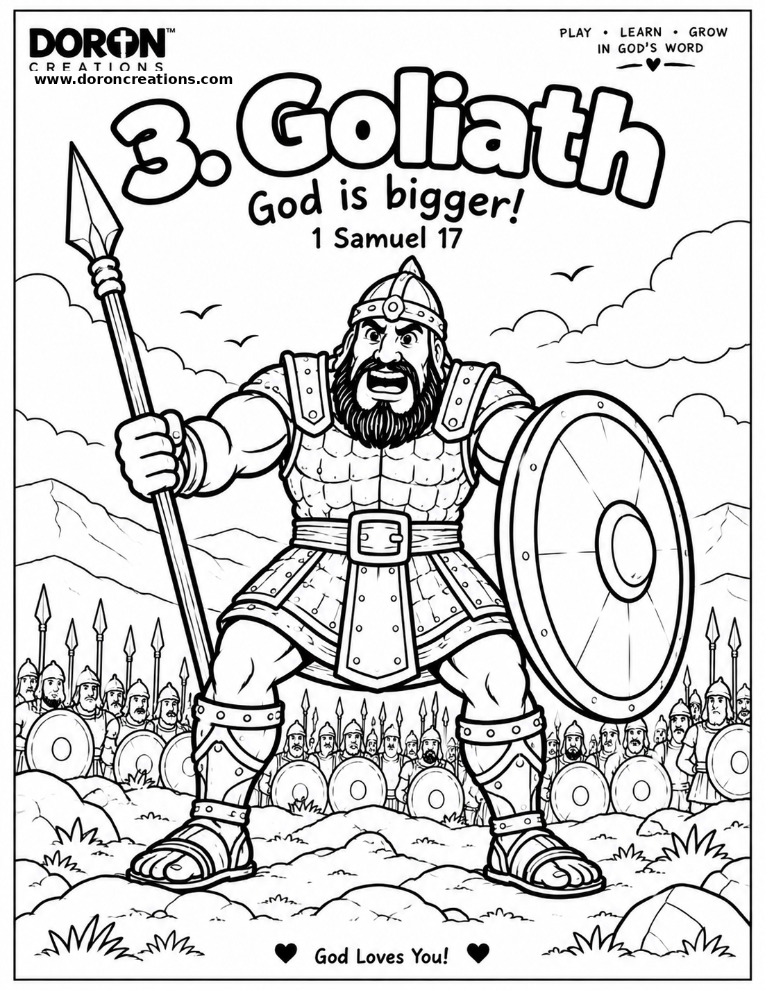 Goliath coloring page preview