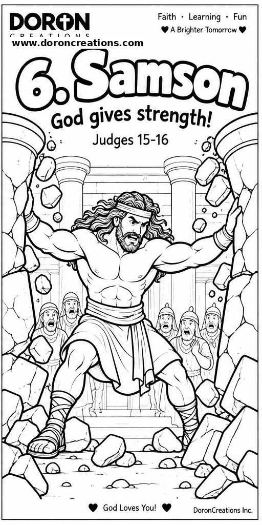 Samson coloring page preview