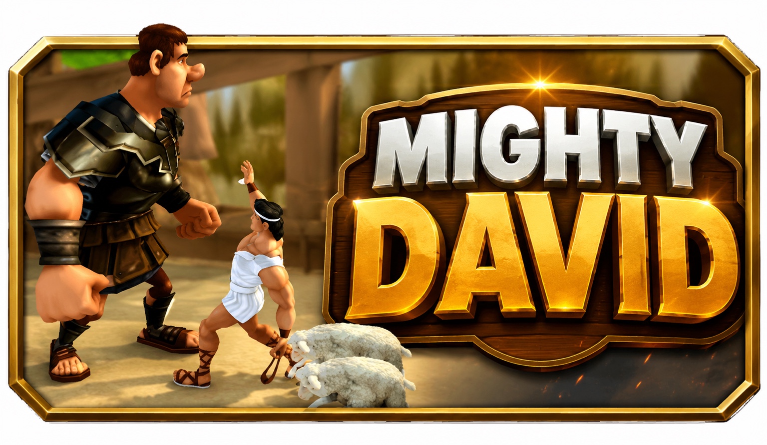 Mighty David and Goliath Christian Bible game artwork